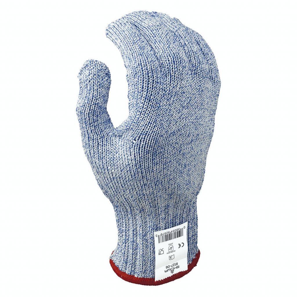 Showa® 8127 ambidextrous 7-gauge blue/white knitted HPPE cut resistant gloves