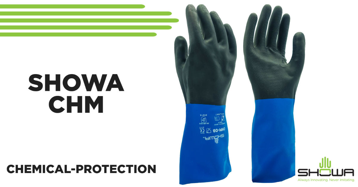 CHM Showa® Unsupported Chemical-Resistant Neoprene Over Natural Rubber Gloves