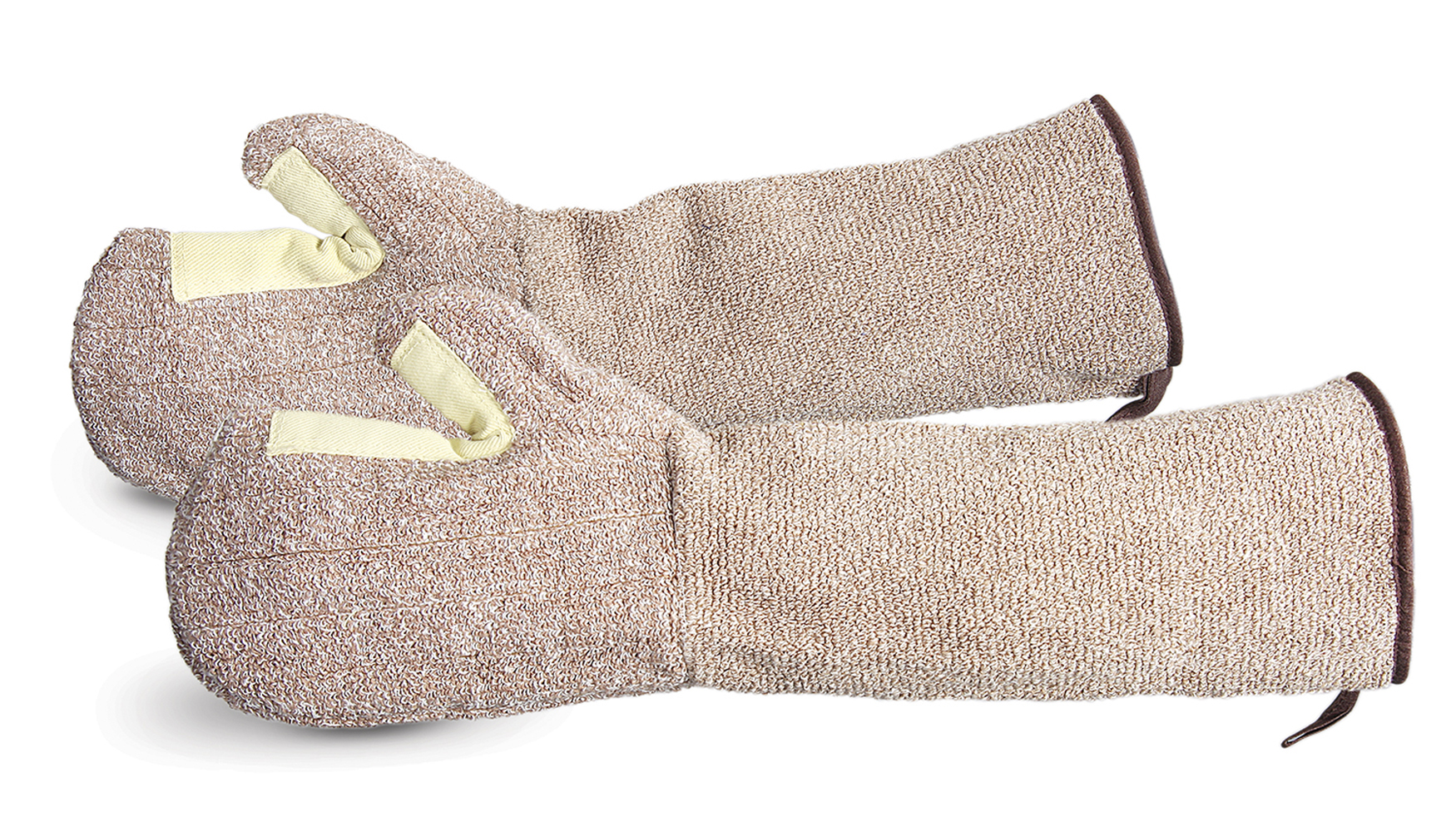 Terry Cloth Industrial Bakers Mitts, Heat Resistant Gauntlet Bakers Mitts, Extended Oven Mitts
