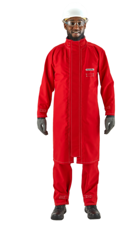 66-663 Ansell® AlphaTec® Red Polyester Chemical Jackets