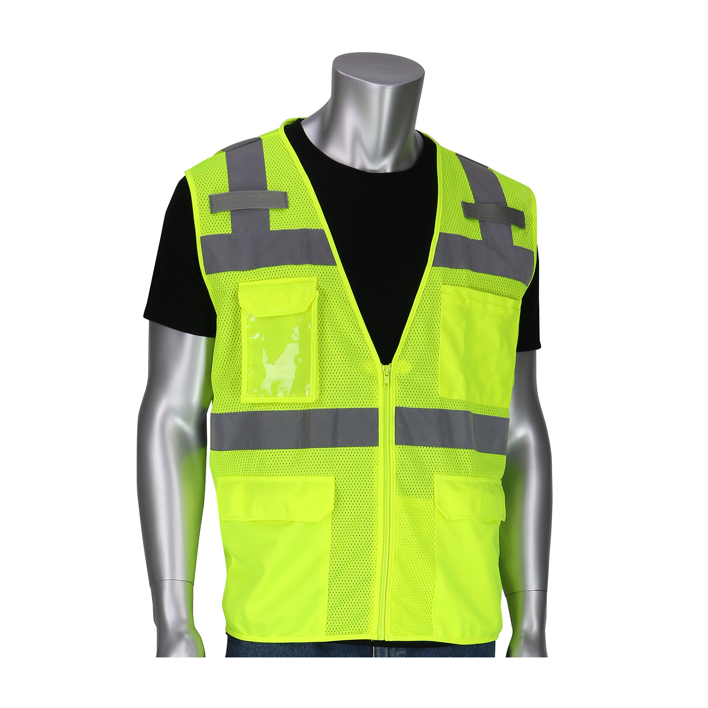 PIP® ANSI Type R Class 2 Yellow Ten Pocket Surveyors Vest #302-0750