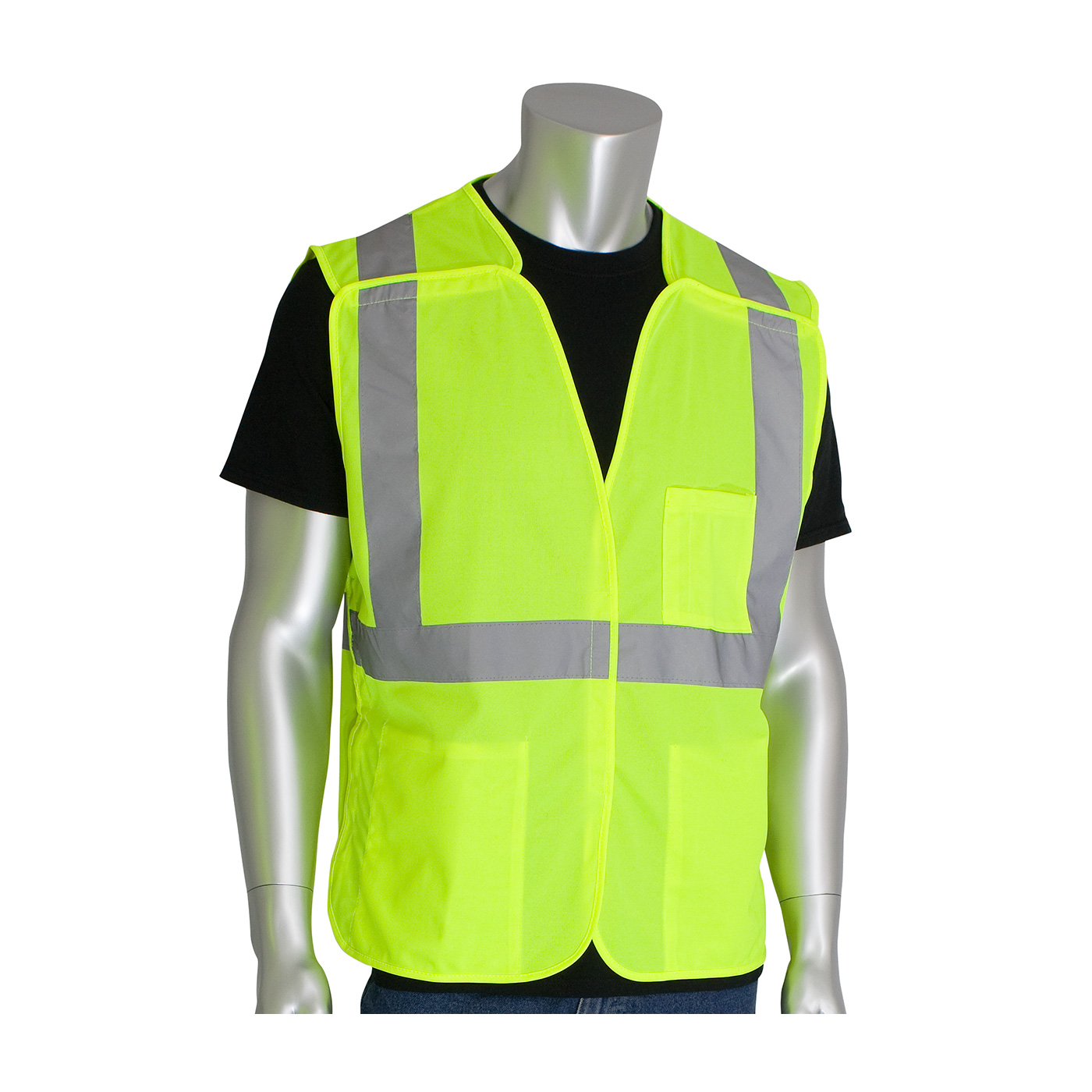 PIP® ANSI Type R Class 2 Three Pocket Mesh Breakaway Vest #302-5PMV