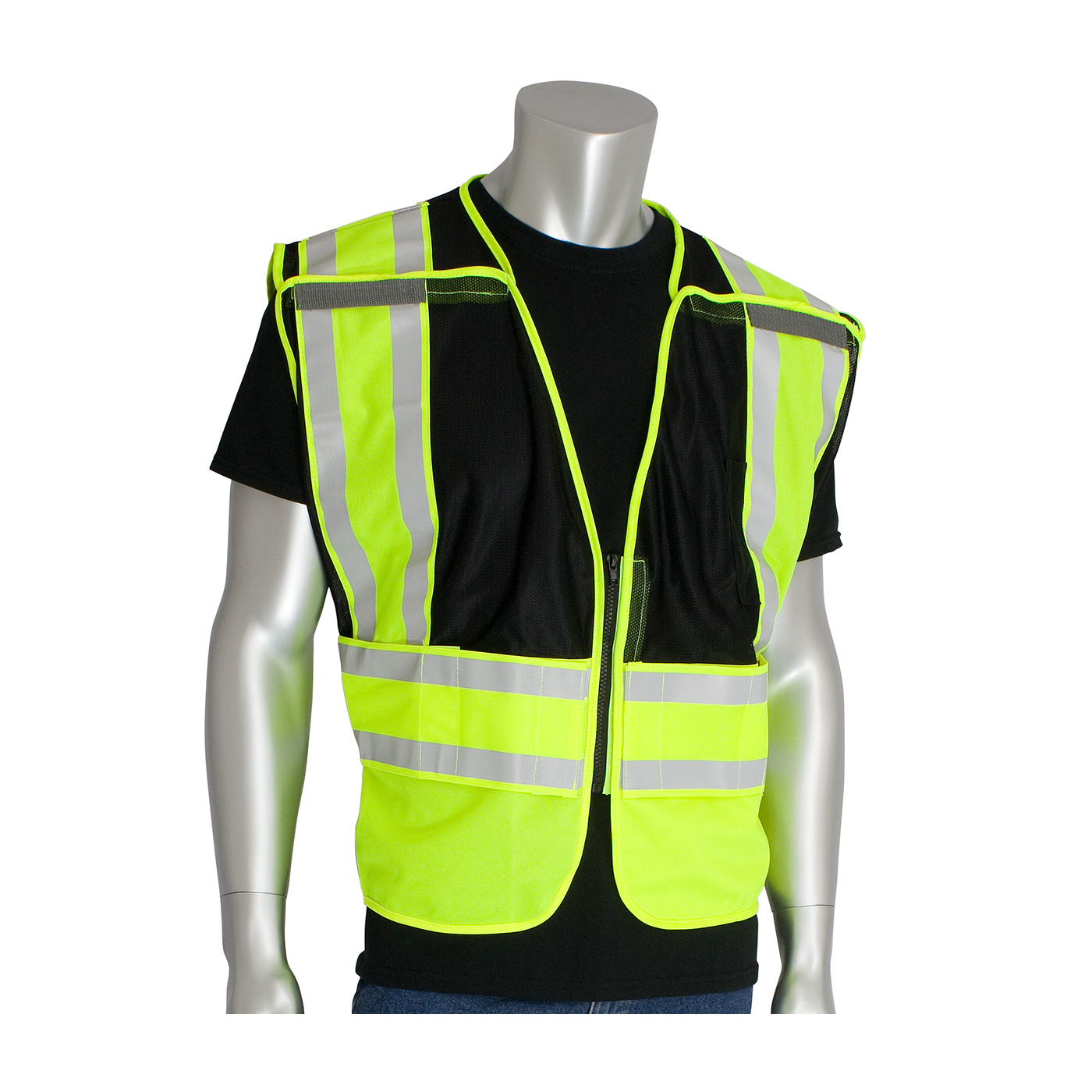 PIP® ANSI Type P Class 2 Public Safety Vest  #302-PSV-BLK-NL