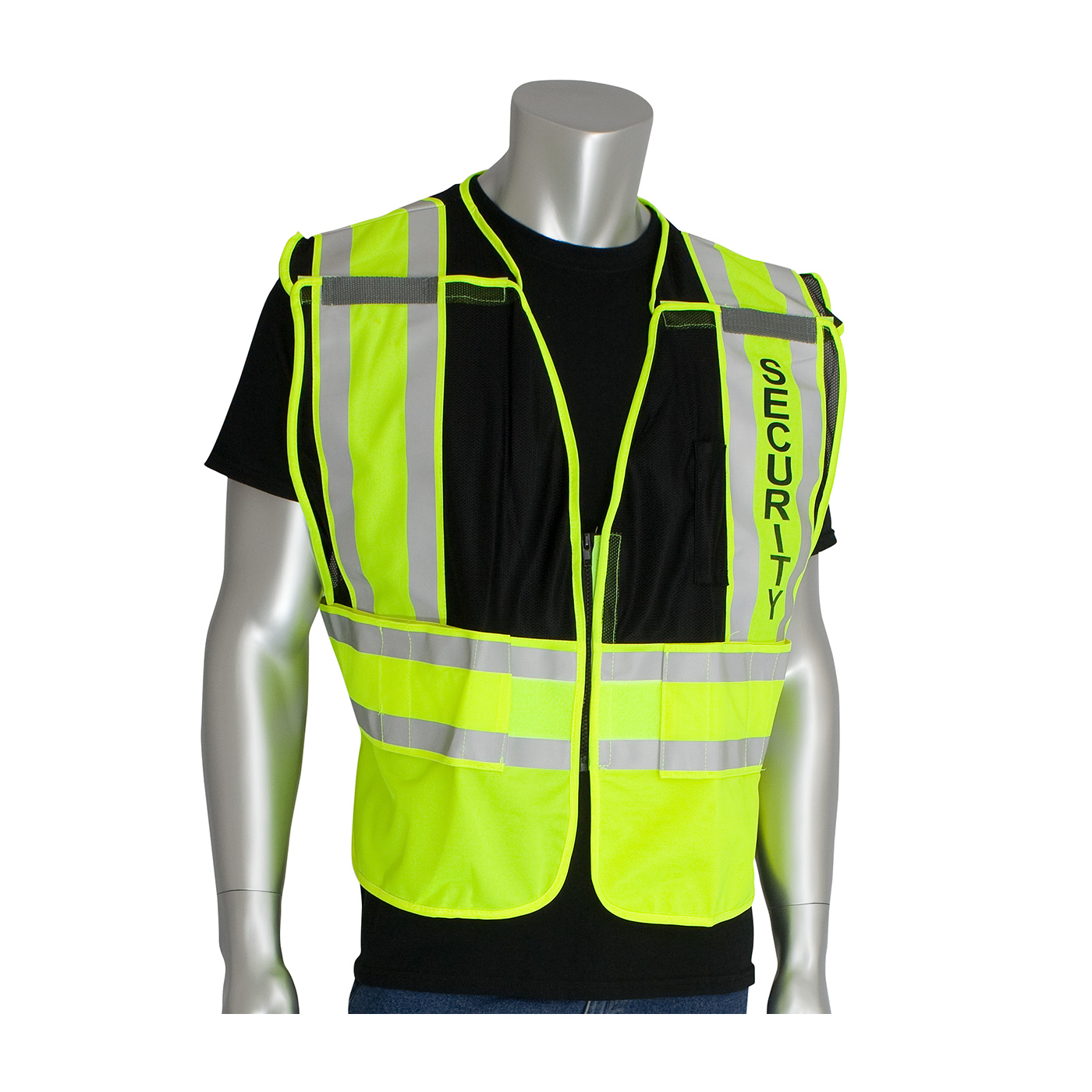 PIP® ANSI Type P Class 2 Public Safety Vest with SECURITY Logo #302-PSV-BLK