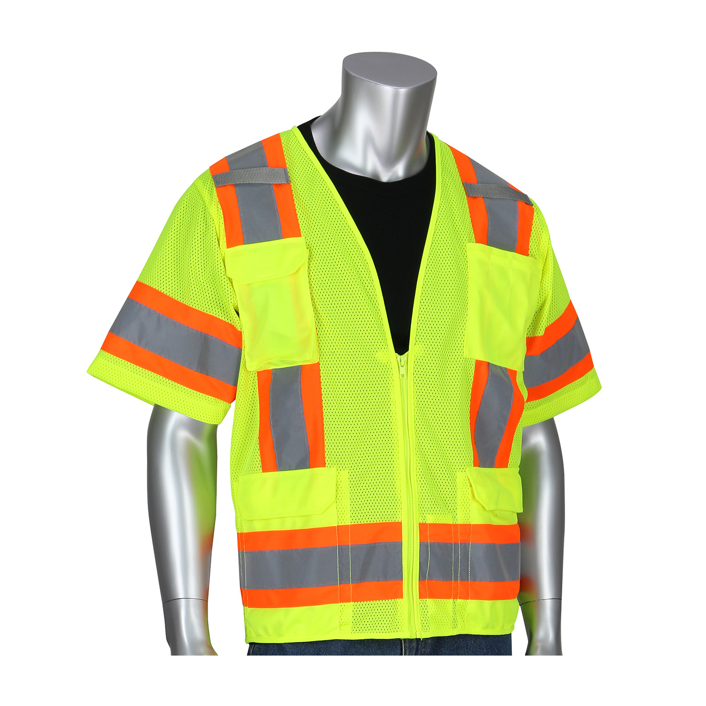 PIP® ANSI Type R Class 3 Two-Tone Surveyor Eleven Pocket Vest #303-0500M