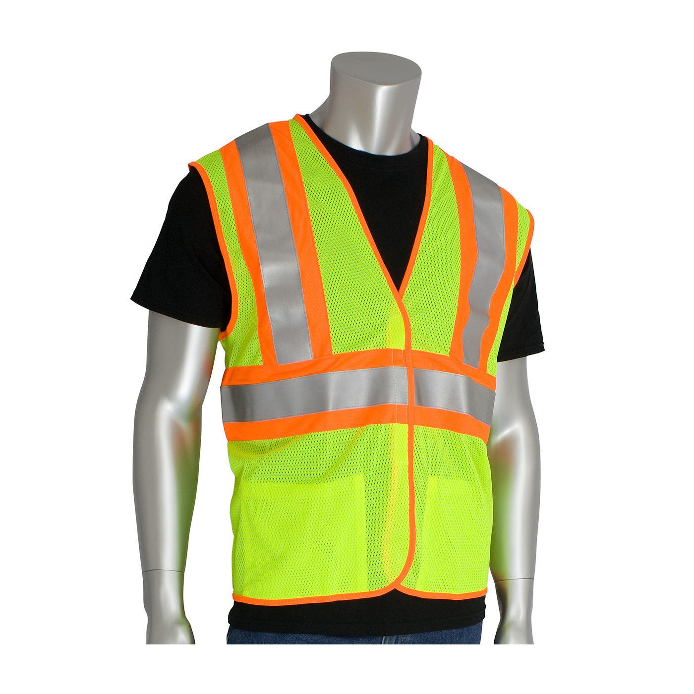 PIP® ANSI Type R Class 2 FR Treated Two-Tone Mesh Vest #305-MVFR