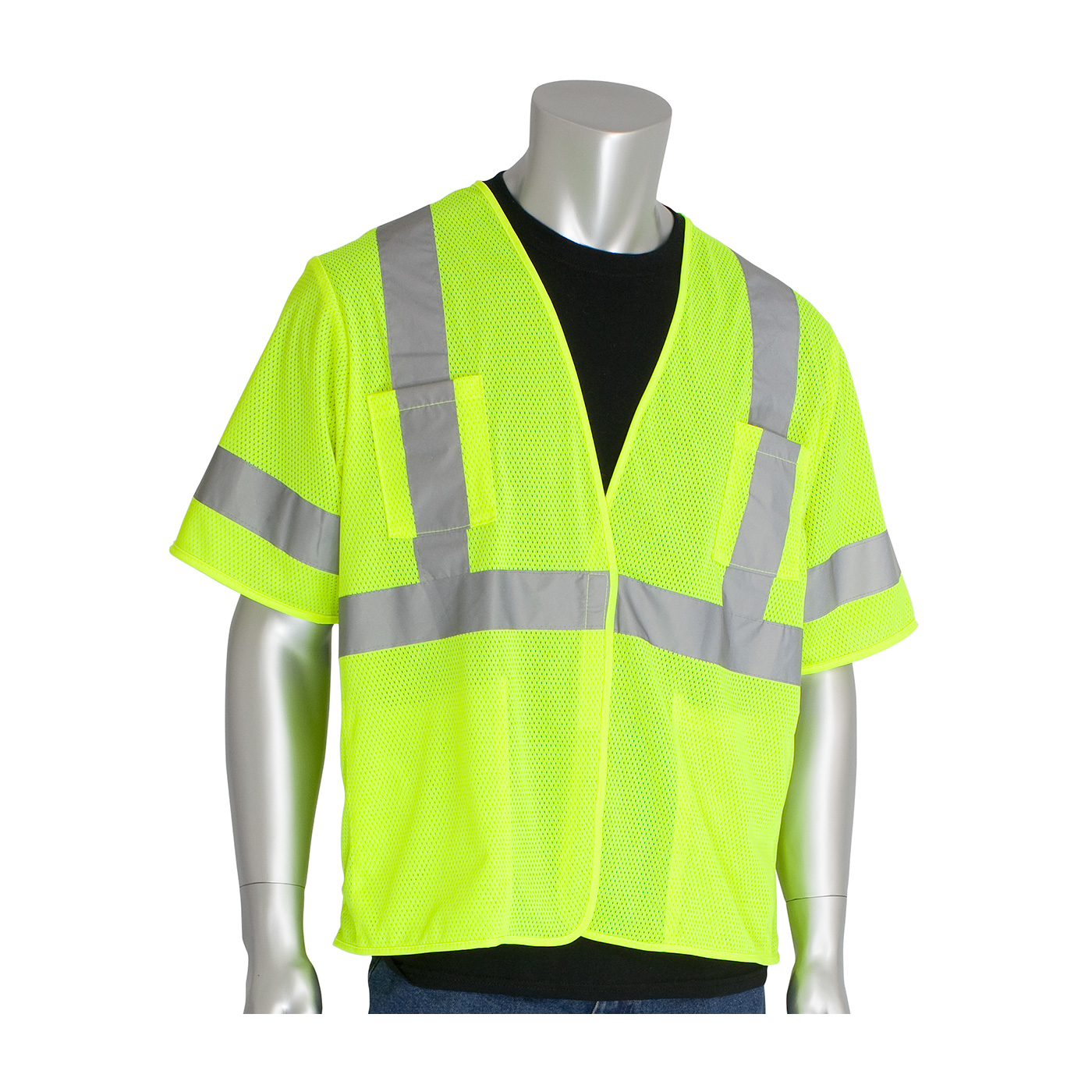 PIP® ANSI Type R Class 3 Value Four Pocket Mesh Vest #303-HSVE