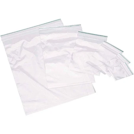 Biodegradable 2-mil clear zipper bags