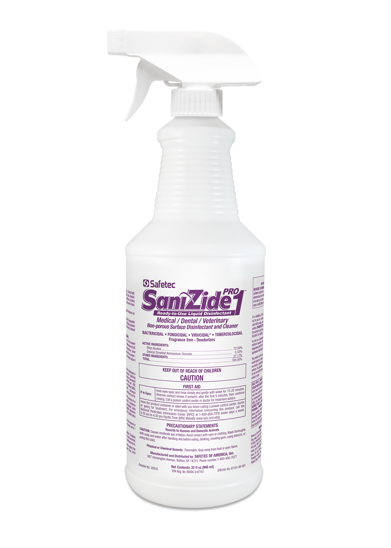 #35910 Safetec SaniZide Pro 1® Surface Disinfectant Spray 
