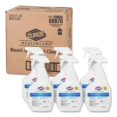 68970 Clorox® Healthcare® Bleach Germicidal Cleaner in 32oz spray bottles (with trigger)