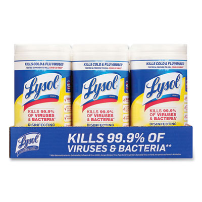 77182 Reckitt Benckiser® Lysol® Lemon & Lime 80-count Canister Disinfecting Wipes