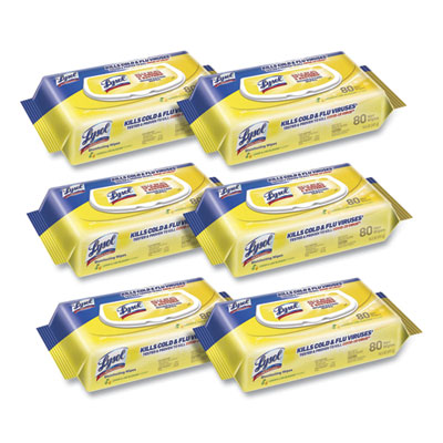 99716 Lysol® Brand Disinfecting Wipes Lemon and Lime Blossom Scent - 80 count flex pack
