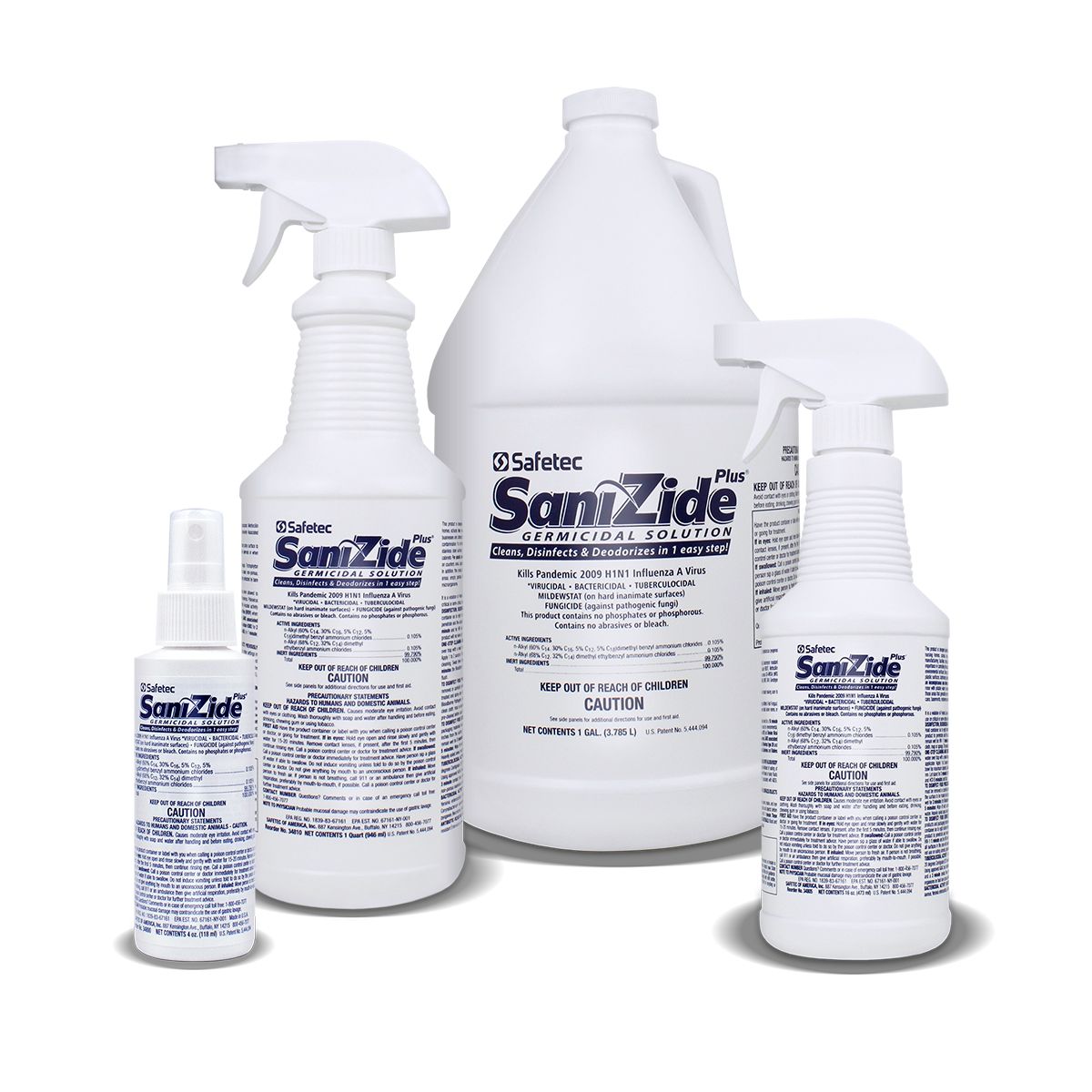 34815 Safetec® SaniZide Plus® Disinfecting Spray Bottles (1-Gallon bottle)