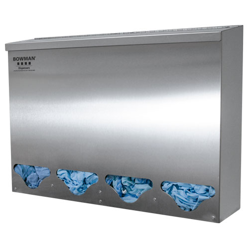 BK314-0300- Stainless Steel Top Loading, Bottom Dispensing Tall Quad Compartment Bulk Dispenser