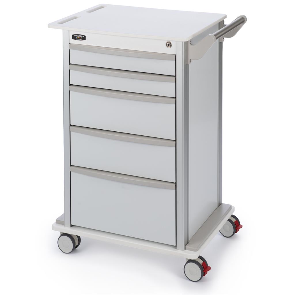 CT202-0000 : Bowman® Wheeled 5-Drawer Storage Cart with 3` Casters