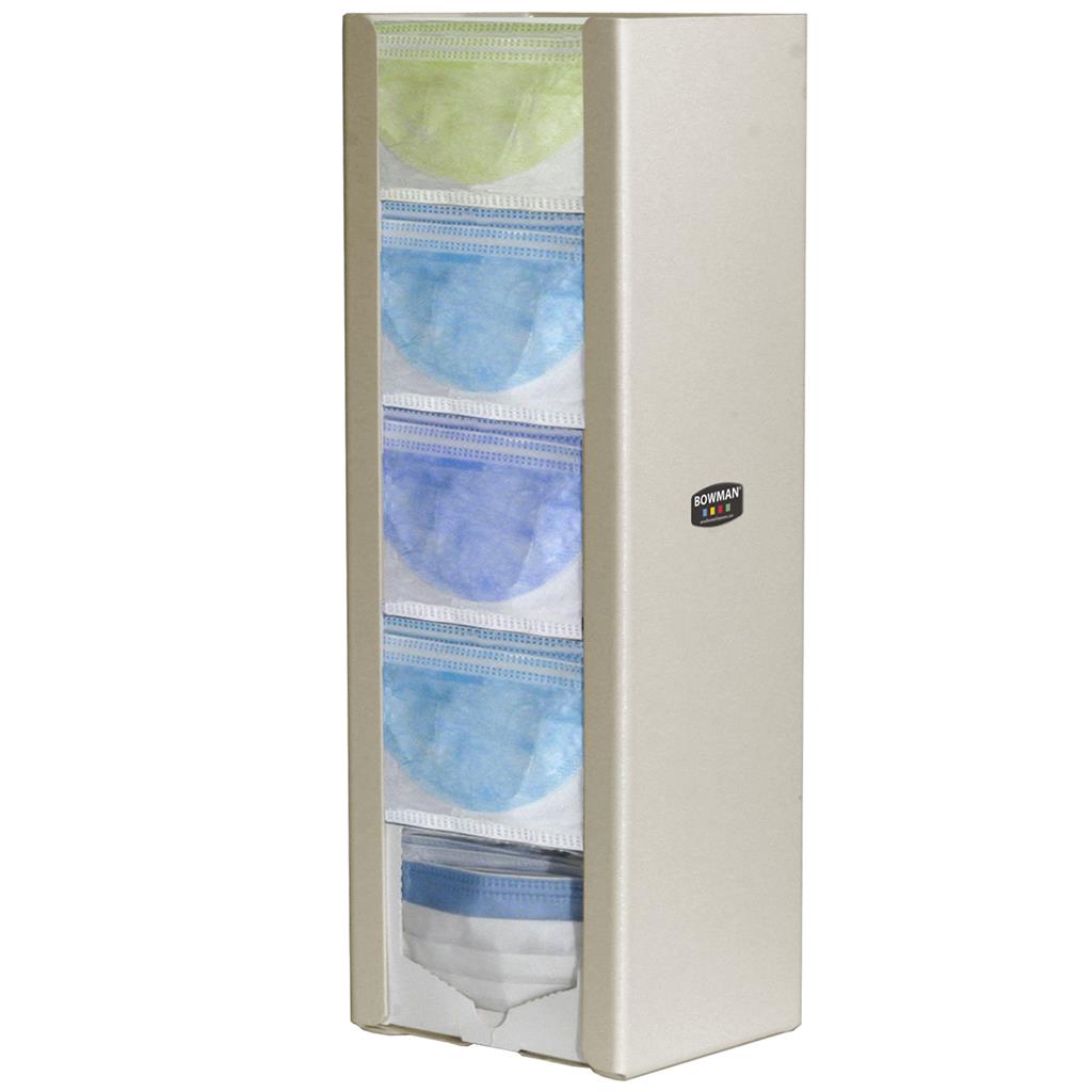 FM014-0212 Bowman® quartz beige ABS plastic  dispenser holds 5 boxes of ear-loop or tie face masks