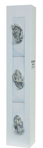 GB-068 : White Powder-Coated Steel Space Saver Glove Box Dispenser - Triple