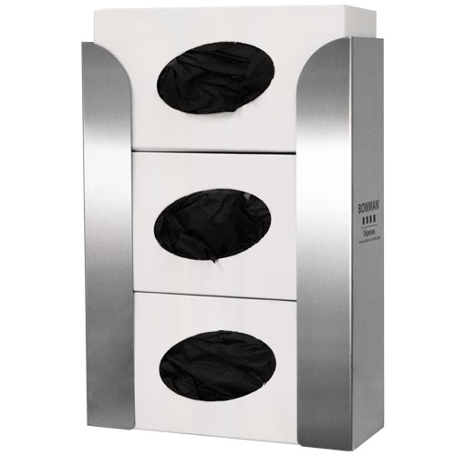 GL018-0300 : Bowman® Stainless Steel Triple Glove Dispenser