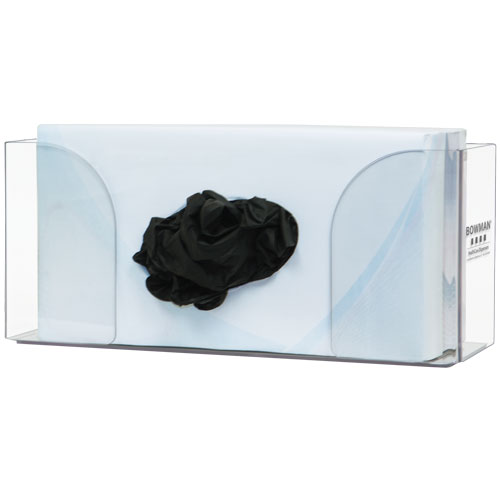 GP-310: Bowman® Clear PETG Plastic Single Horizontally Mounted Glove Box Dispenser