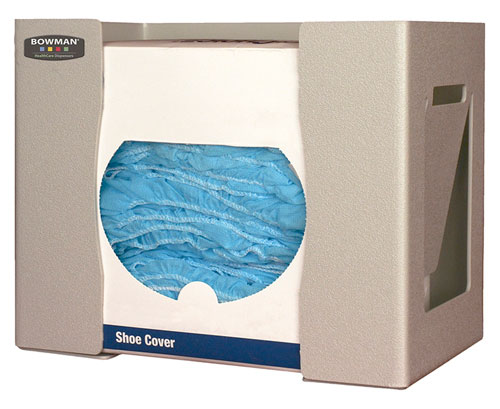 PD100-0212 Bowman® Quartz Beige ABS Shoe Cover/Bouffant Cap Box Dispenser