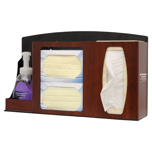 RS001-0233 Bowman® Signature Series - Cherry Fauxwood ABS Plastic Hygiene Station