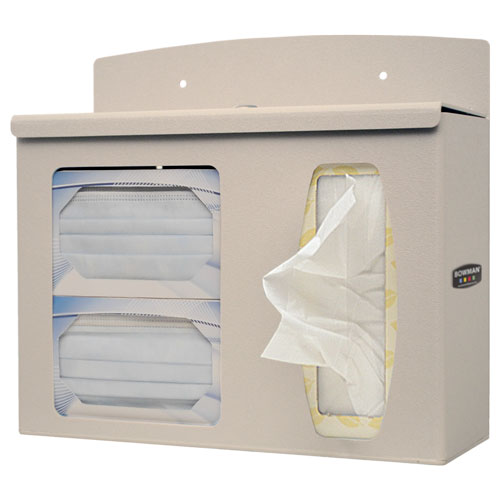 Bowman Locking Quartz Beige ABS Plastic Respiratory Hygiene Station