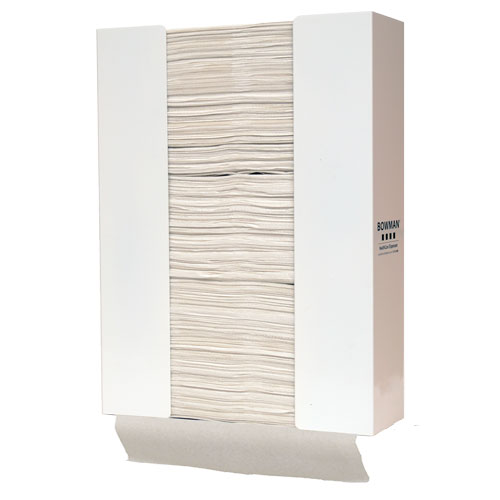 TB-003 Bowman White Powder-Coated Towel Dispenser 