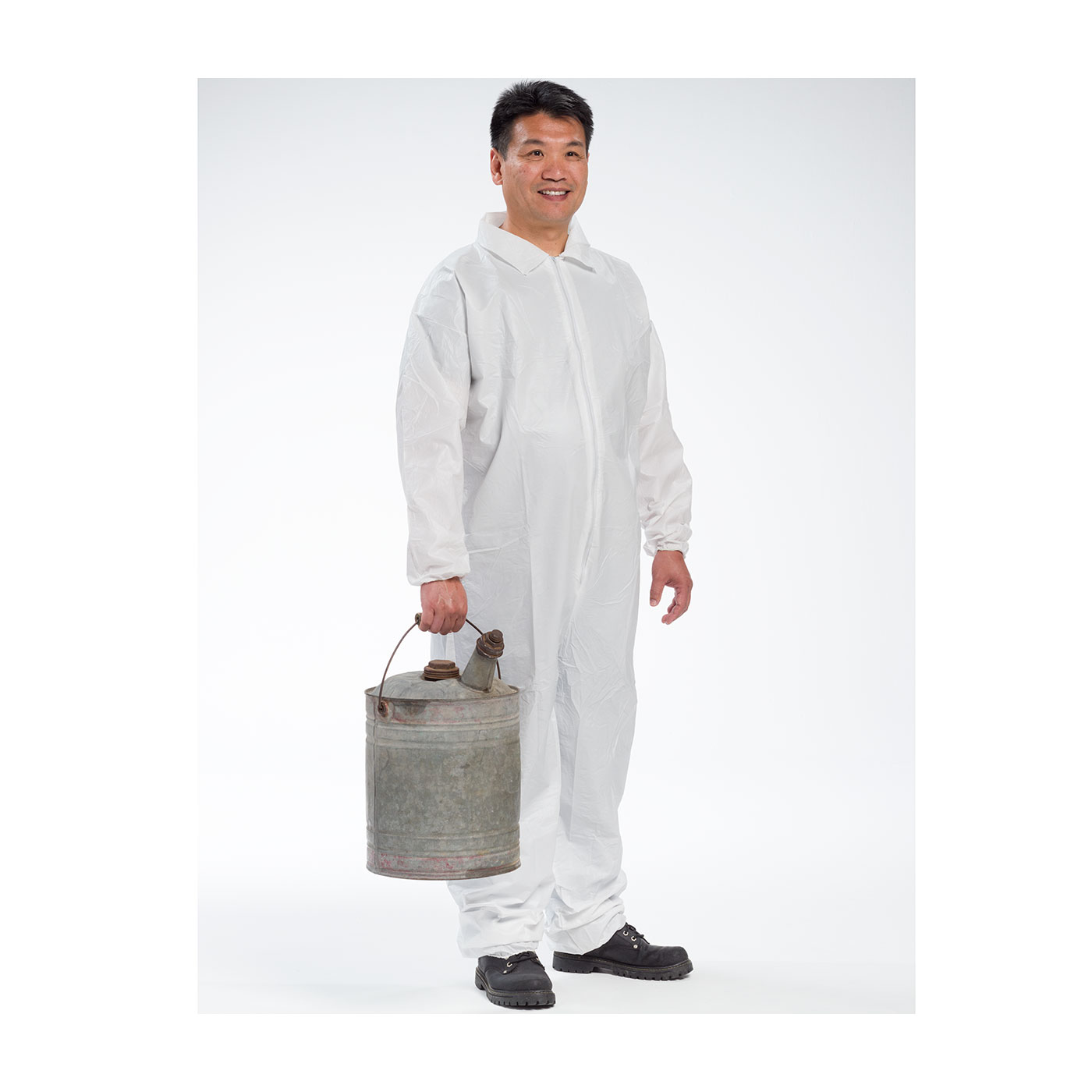 3652 Microporous White Protective Coveralls w/ Elastic Cuffs