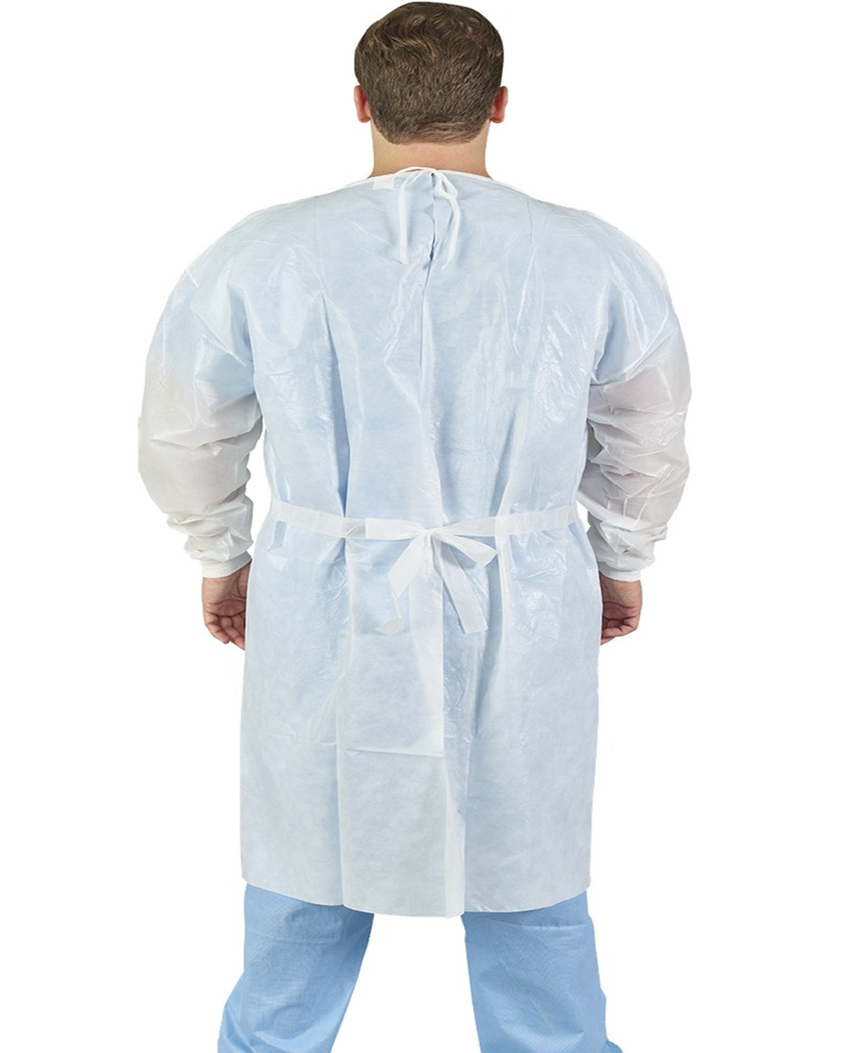 47002 Halyard White X-Large Poly-Coated Isolation Gowns