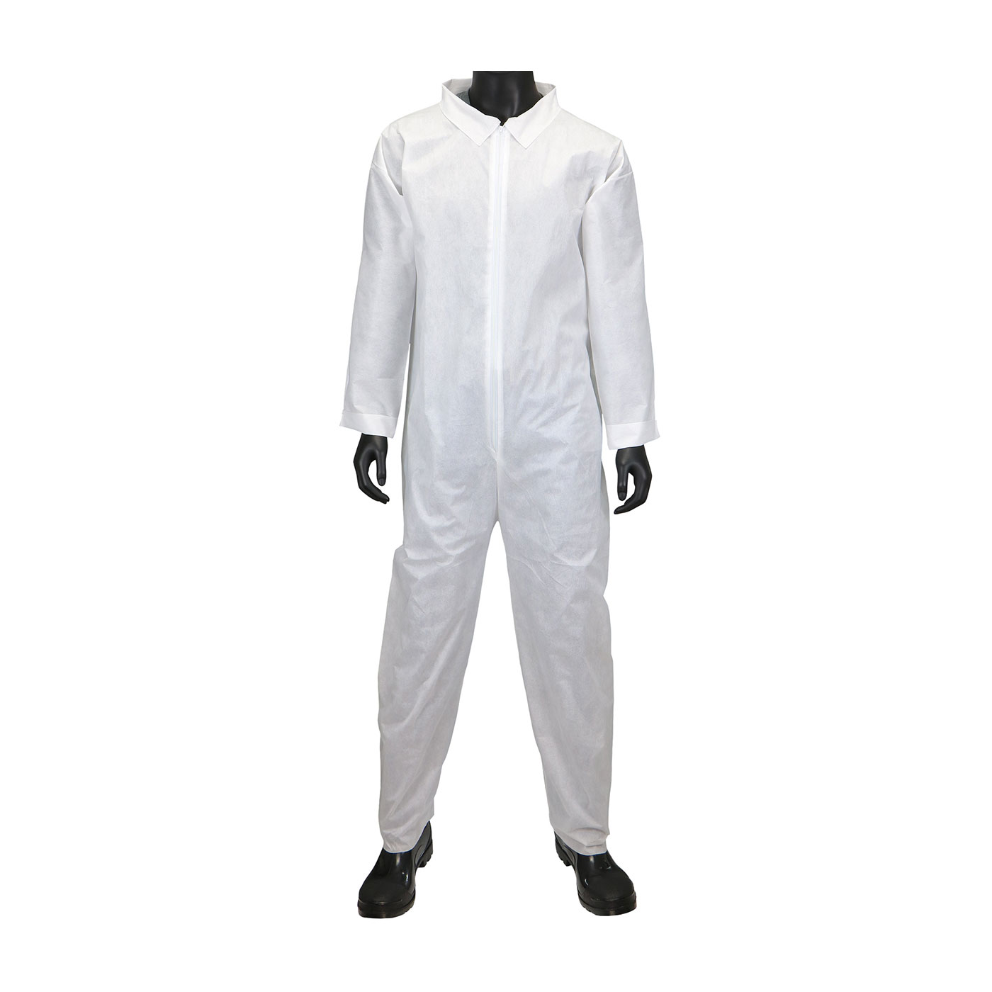 White SMS (Multi-ply) Protective Coveralls w/ Open Cuffs