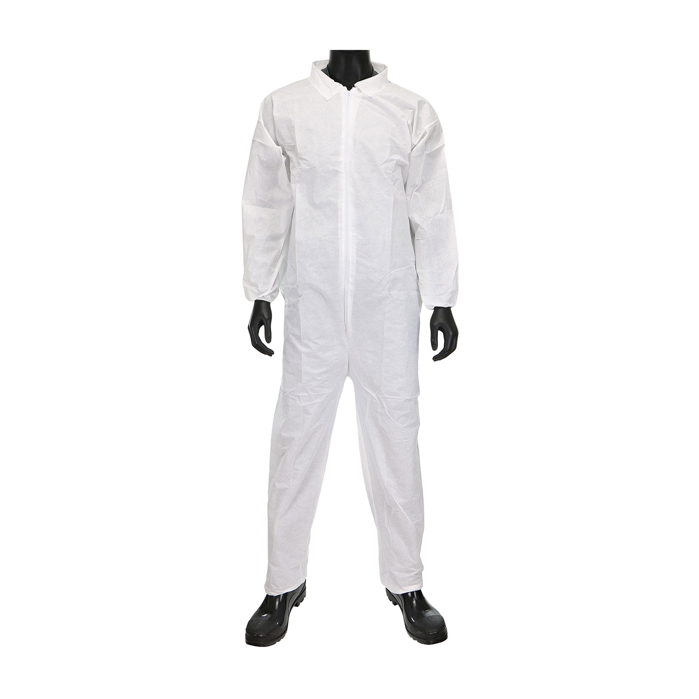 White SMS (Multi-ply) Protective Coveralls w/ Elastic Cuffs