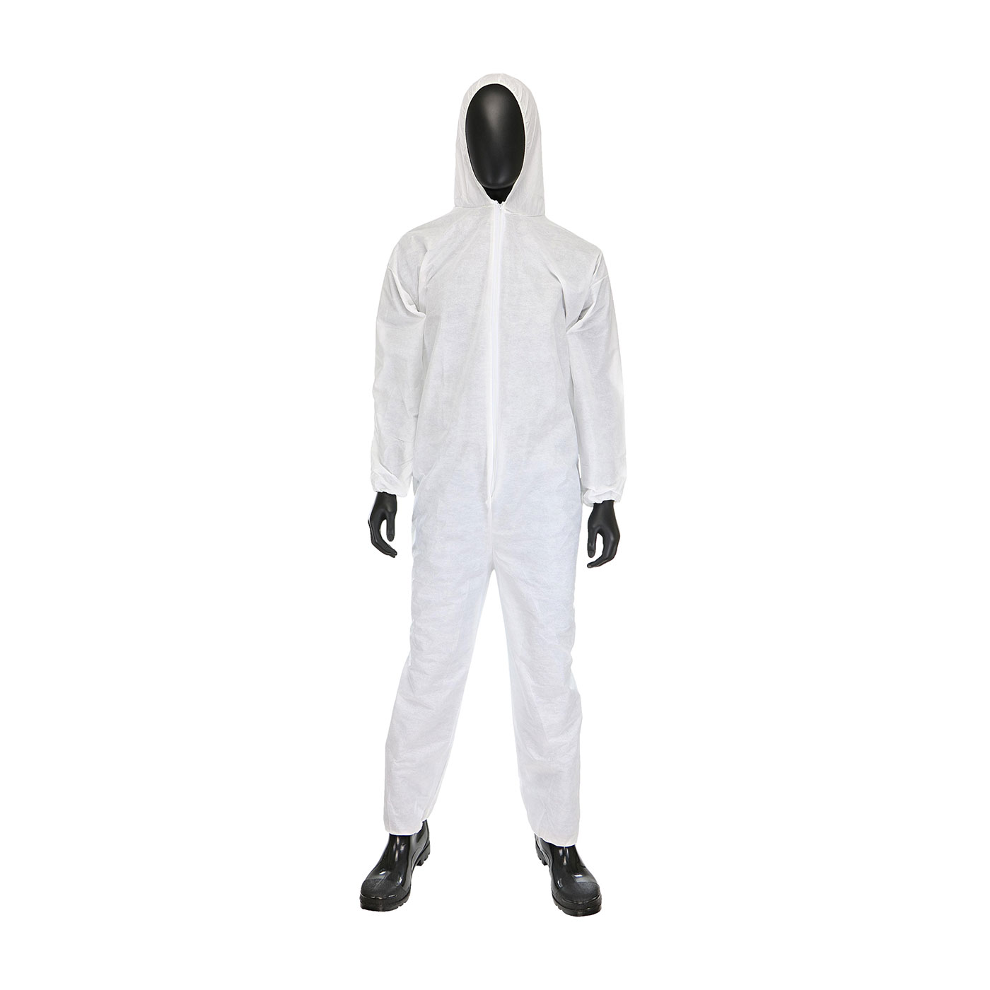 C3856 PIP® West Chester® SMS White Elastic Ankles and Wrist Hooded Coveralls