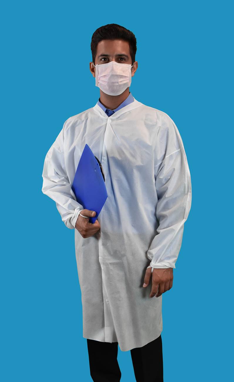 #CEF0-WK-SMS Keystone SMS No Pocket Disposable Cleanroom Frocks