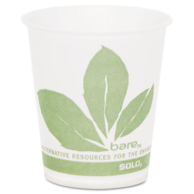 SOLO® Cup Company Bare Eco-Forward Treated Paper Cold Cups, 5 oz, Green/White, 