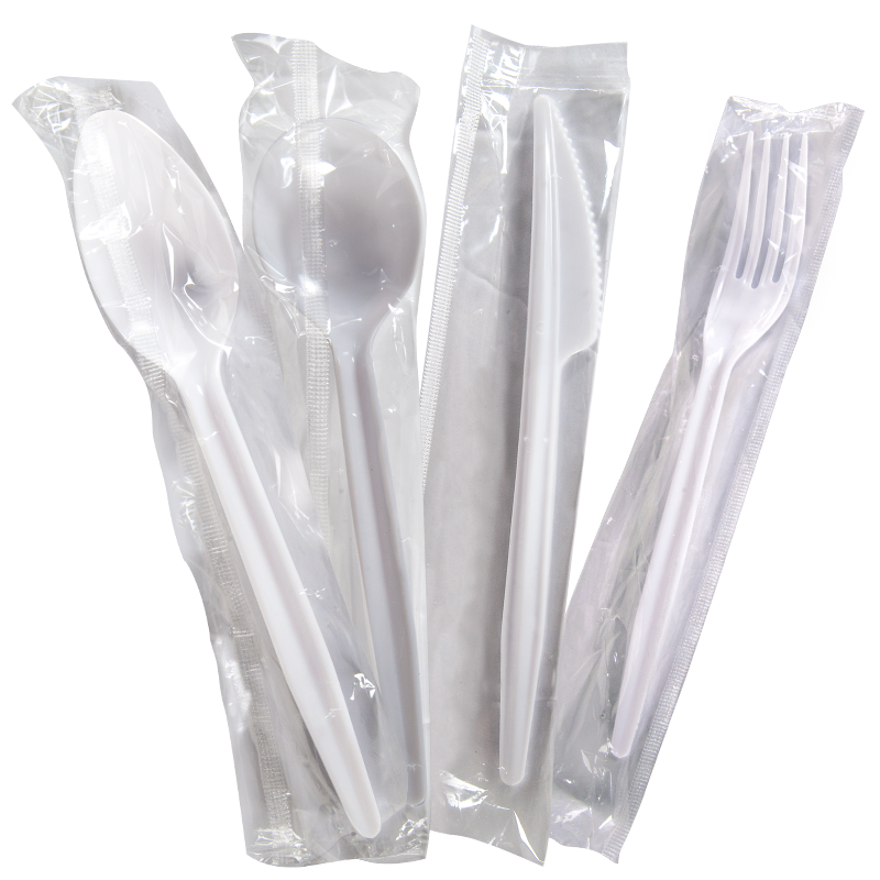 Emerald Medium-Weight Individually Wrapped White Disposable Cutlery (1000-ct)