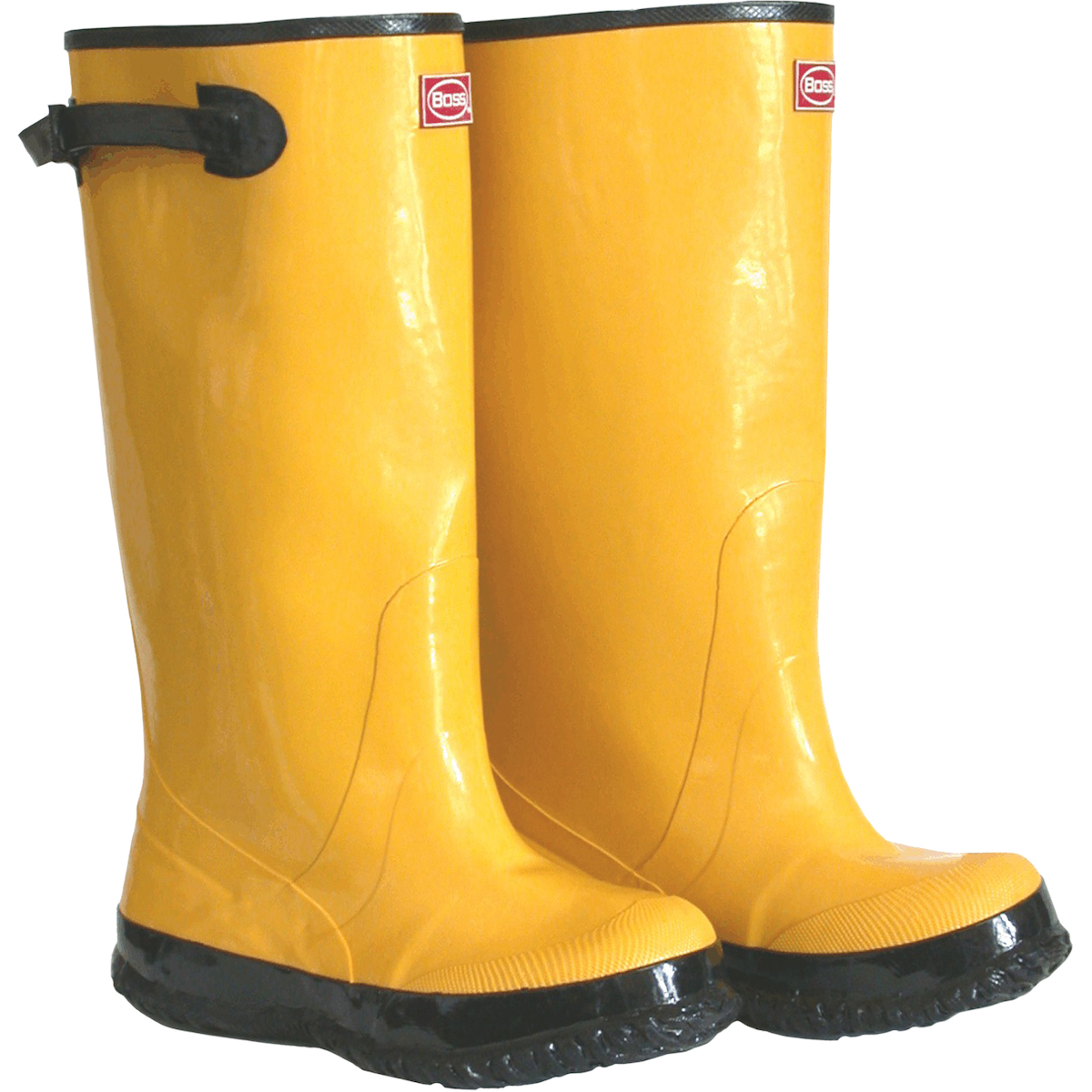 #2KP4481 Boss® Footwear Rubber Over-the-Shoe 17` Yellow Slush Knee Boots
