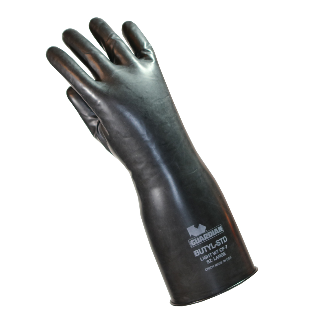 CP14FR Guardian® Manufacturing Rough Textured Fitted Butyl Gloves - 7 mil