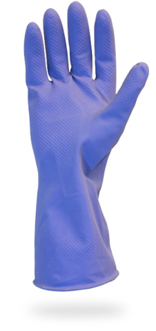 GRFL-(SIZE)-1C Supply Source Safety Zone® 16-mil Purple Flock Lined Latex Gloves


