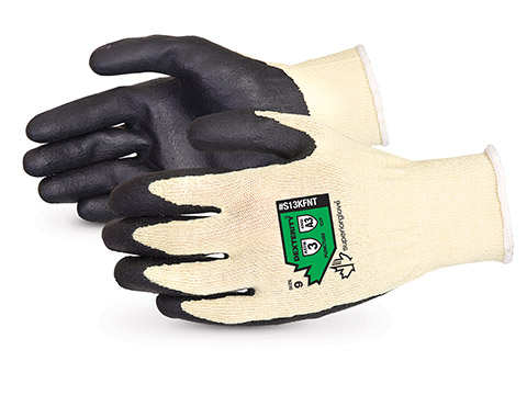 S13KFNT Superior Glove® Dexterity® Kevlar®/Composite String Knit Cut Resistant Work Glove with Nitrile Palms