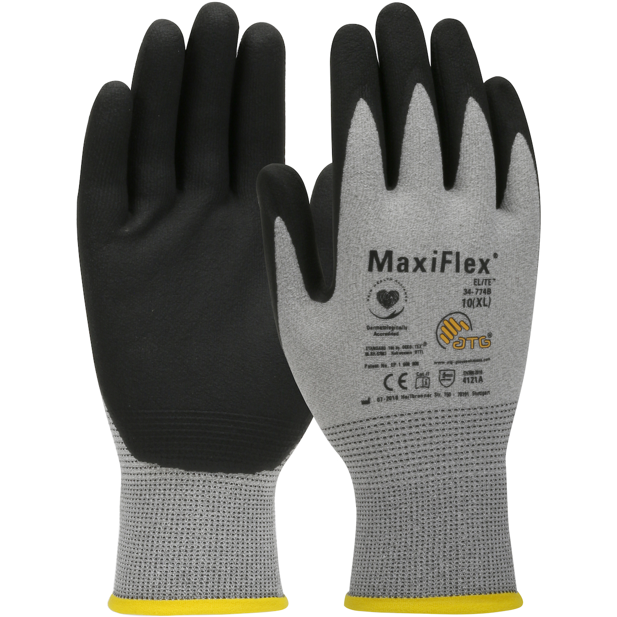 3 PAIRS ATG MaxiFlex Elite Gloves Nitrile Foam Work Glove Breathable & Washable 