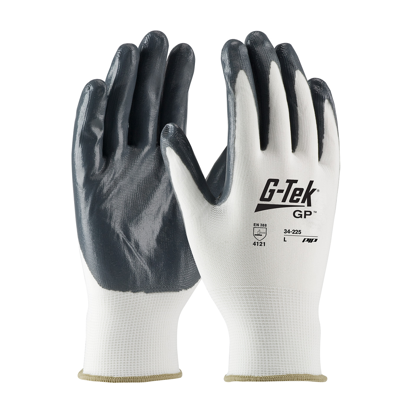 PIP® G-Tek® GP™ Seamless Knit Nylon Glove with Nitrile Coated Smooth Grip on Palm & Fingers #34-225