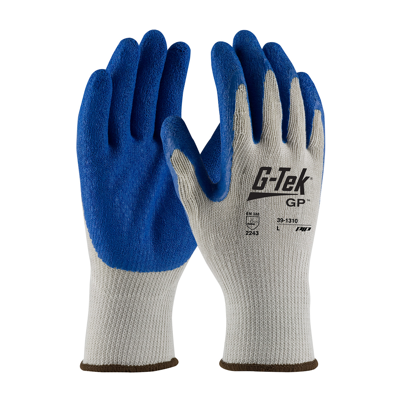 PIP® G-Tek® GP Seamless Knit Cotton / Polyester Glove with Latex Coated Crinkle Grip on Palm & Fingers - Economy Grade #39-1310