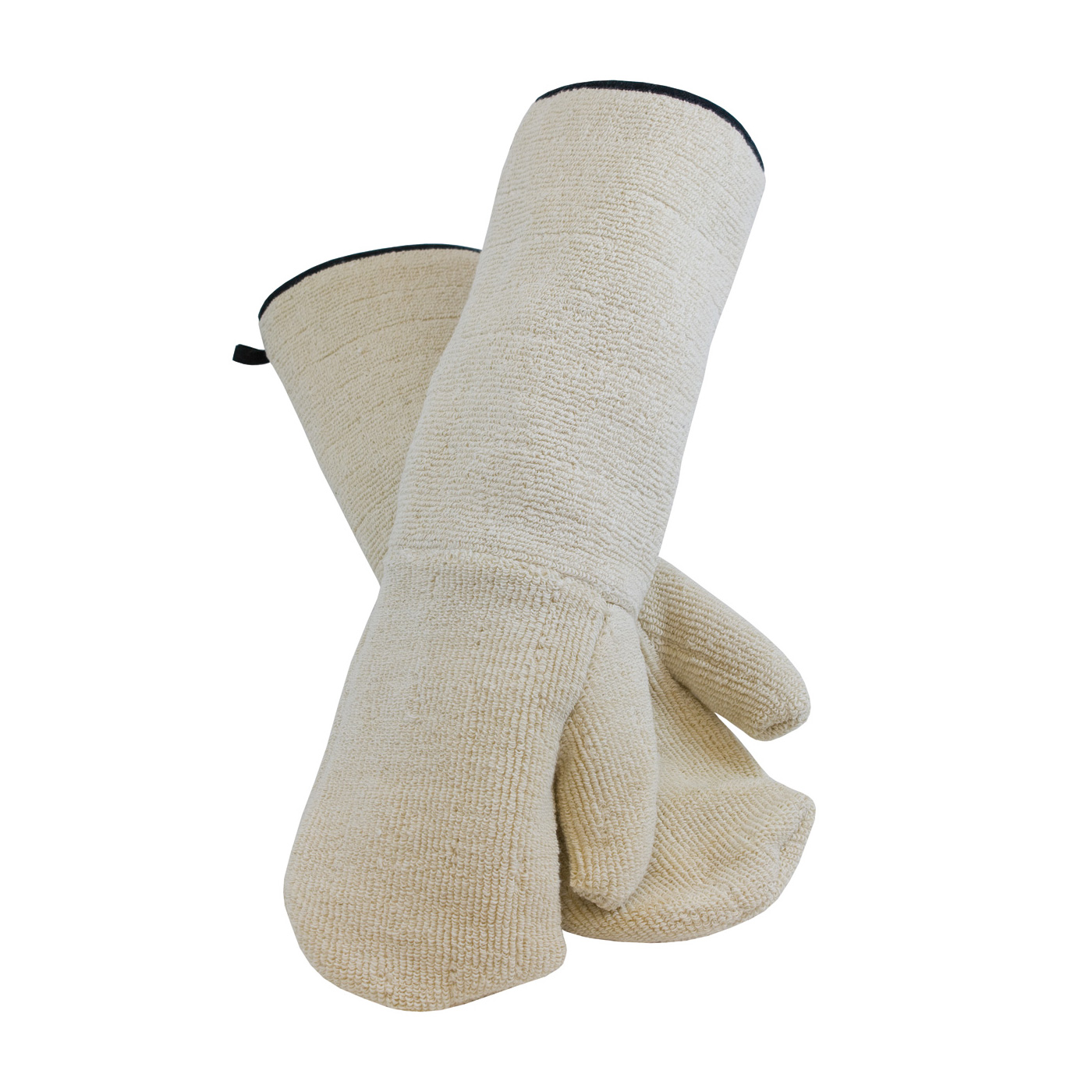 Terry Cloth Industrial Bakers Mitts, Heat Resistant Gauntlet Bakers Mitts, Extended Oven Mitts