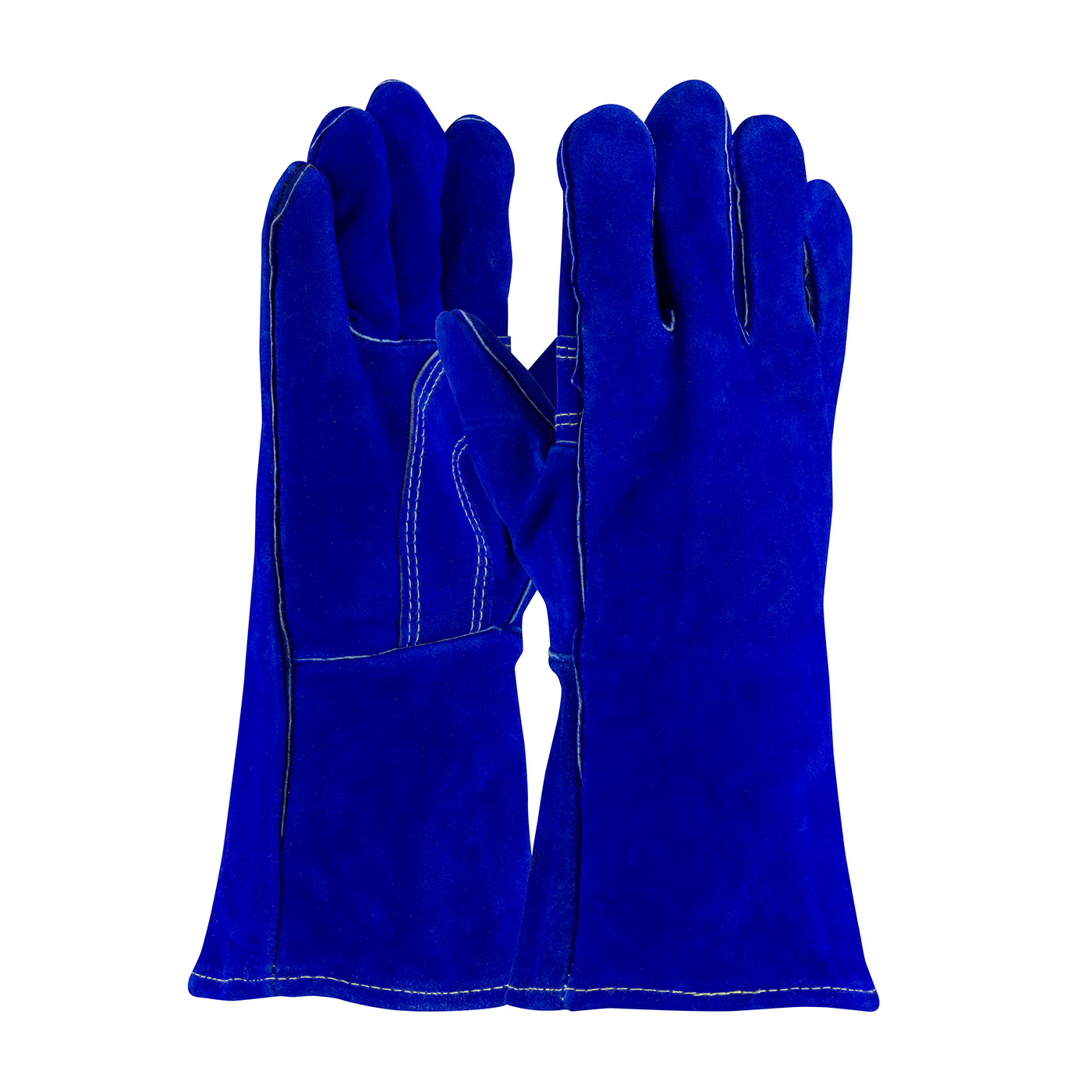#73-7007 PIP® Blue Bison™ Select Shoulder Split Cowhide Leather Welder's Glove with Cotton Liner and Kevlar® Stitching