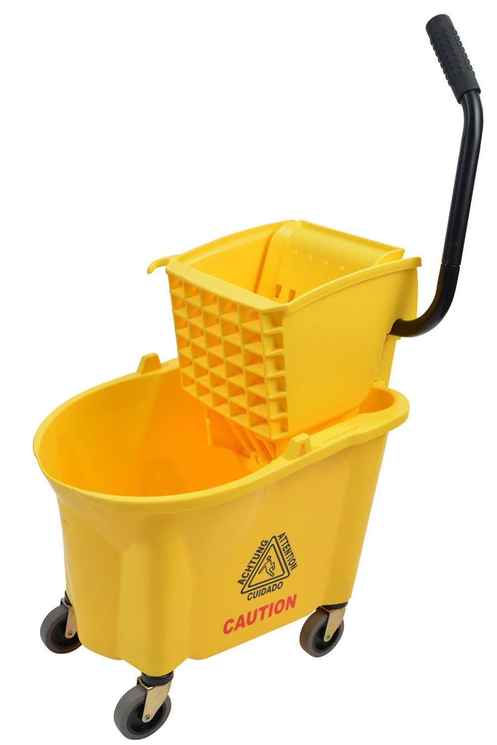 1026YW 26 Qt Yellow Mop Bucket With Side Press Wringer