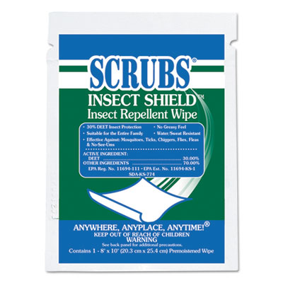 91401 ITW Scrubs® Insect Shield Repellent Wipes