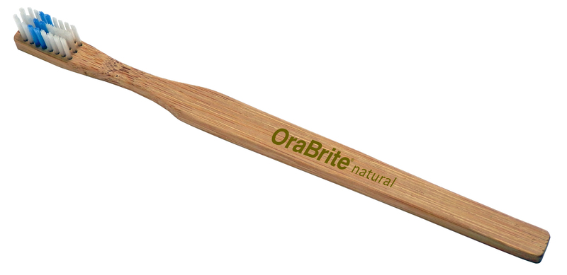 ORA22919 OraBrite Biodegradable Bamboo  Adult Compact Head Patient Toothbrushes with Soft Indicator Bristles