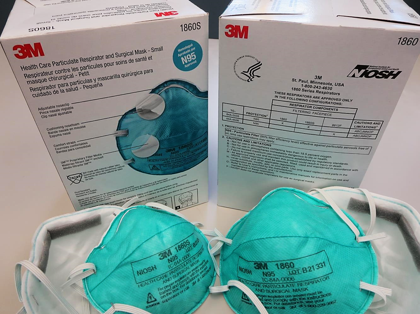 3M™ 1860 N95 Surgical Respirators, Surgical N95 NIOSH Approved Respirators