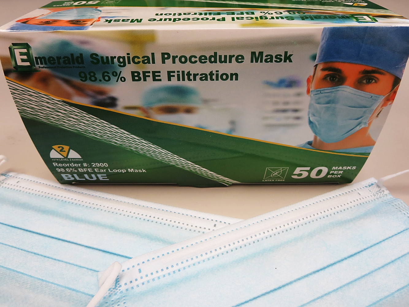  Emerald Level 2 Procedure Masks (Variety of Colors) - (50ct) 
