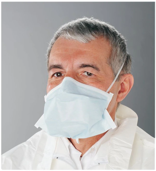 9908 Alpha Protech® Blue Cleanroom Packed PFL® Masks w/ Twist-Seal® (Headband) 